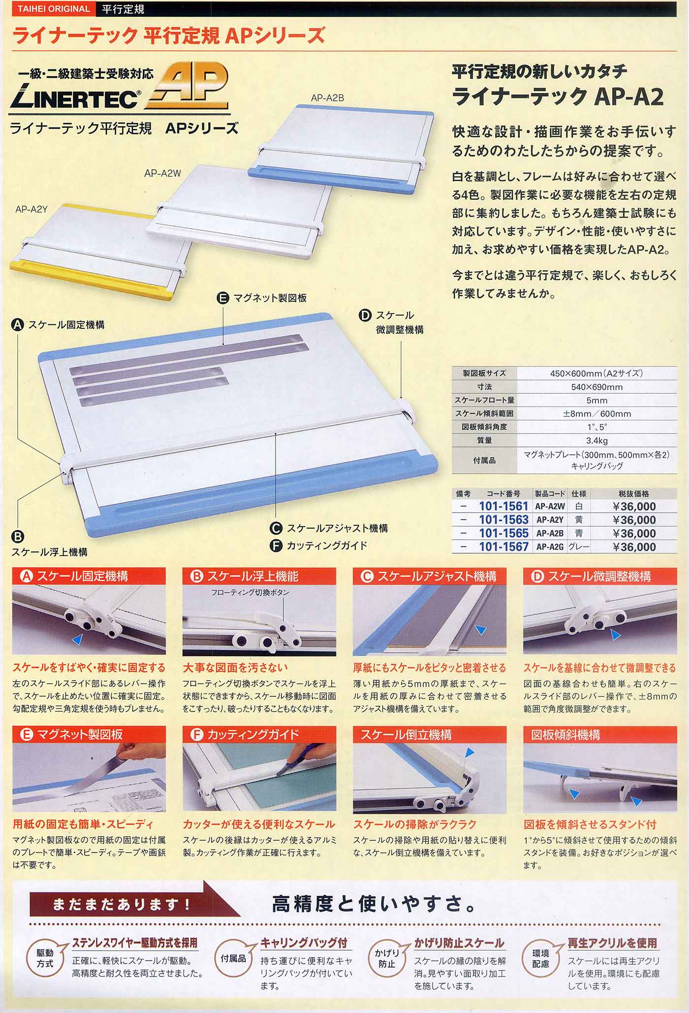 製図板 A2 平行定規 一級建築士/二級建築士 - 資格/検定