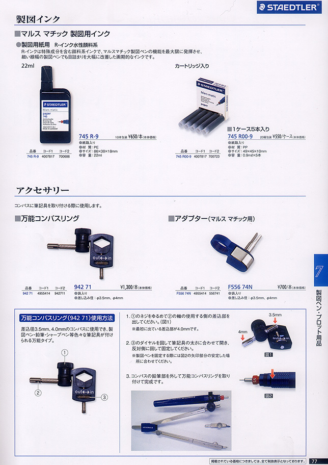 製図インク・アクセサリー